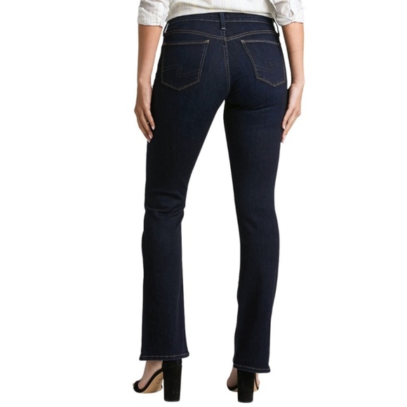 SILVER JEANS Sz 28 x 33 Avery Slim Boot Curvy Fit High Rise Dark Wash Jeans NEW - Picture 3 of 14